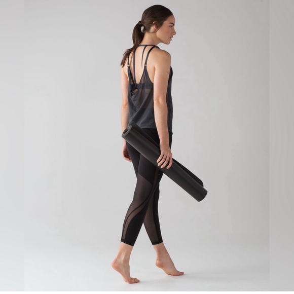 Lululemon revitalize tank 2 in one top and sports bra black mesh side panel - Picture 1 of 12